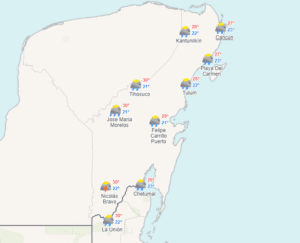 Clima para hoy en Cancún y Quintana Roo: Lluvias puntuales intensas 