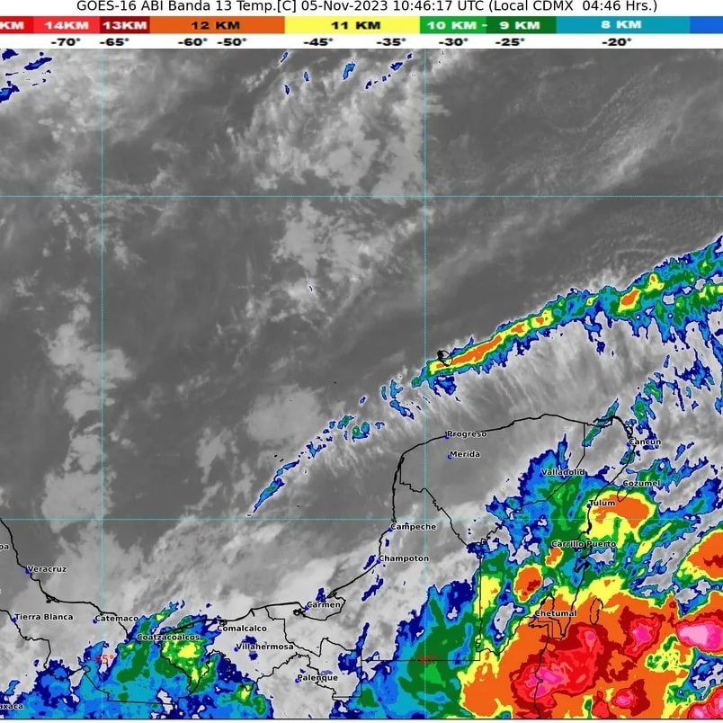 Clima para hoy en Cancun y Quintana Roo Nublado y lluvias moderadas a fuertes 1