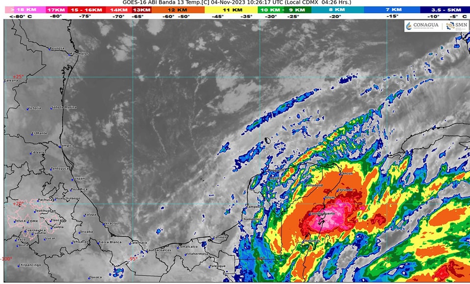 Clima para hoy en Cancún y Quintana Roo Mayormente nublado y con lluvias