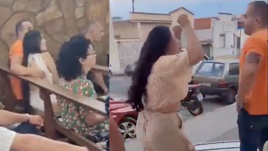 Mujer va a misa y encuentra a su esposo con la amante (VIDEO)