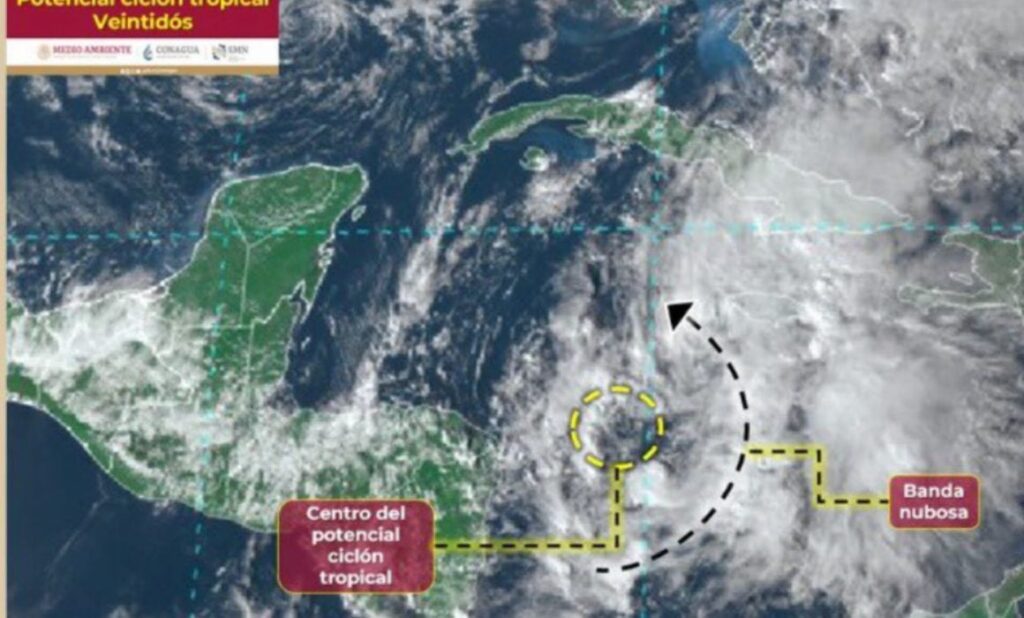 Se forma Ciclón Tropical Veintidós en el mar Caribe: ¿Afectará a Quintana Roo?