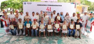Celebran 41 Aniversario de la Fundación de Francisco May, Isla Mujeres 
