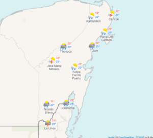Clima para hoy en Cancún y Quintana Roo: Ambiente cálido con cielo nublado 