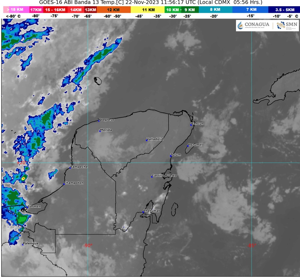 Clima para hoy en Cancún y Quintana Roo: Nublado con posibles chubascos