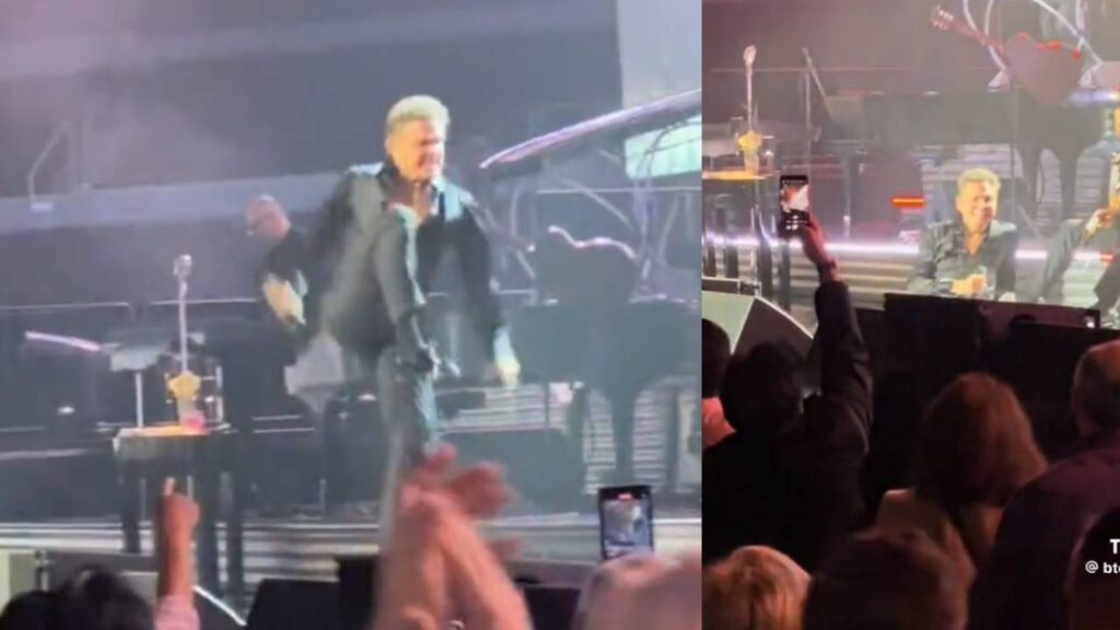 (VIDEO) Captan fuerte caída de Luis Miguel durante concierto en la CDMX