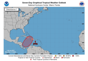 Alerta en el Mar Caribe: Persiste un 70% de Posibilidad de Desarrollo Ciclónico encima de Quintana Roo