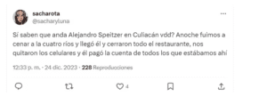 ¡La hace de Santa Claus! Alejandro Speitzer cierra restaurante y paga cuenta de comensales