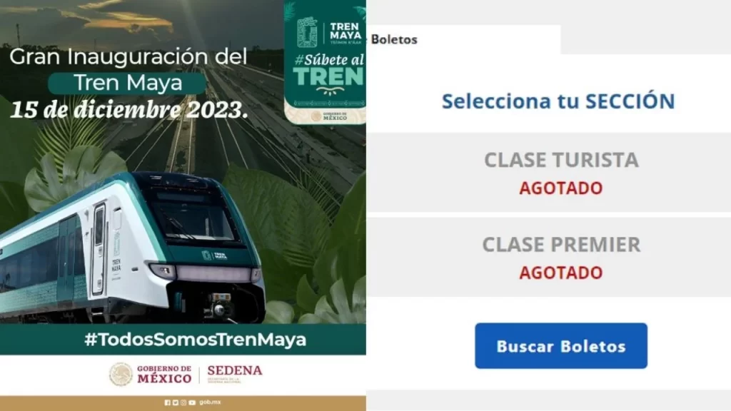 Boletos del Tren Maya se agotan en minutos