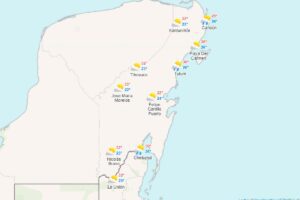 Clima para hoy en Cancun y Quintana Roo Medio nublado y chubascos 2