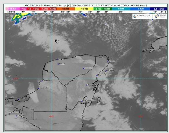 Clima para hoy en Cancún y Quintana Roo nublado y con algunos chubascos