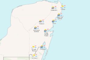 Clima para hoy en Cancun y Quintana Roo nublado y con algunos chubascos 2