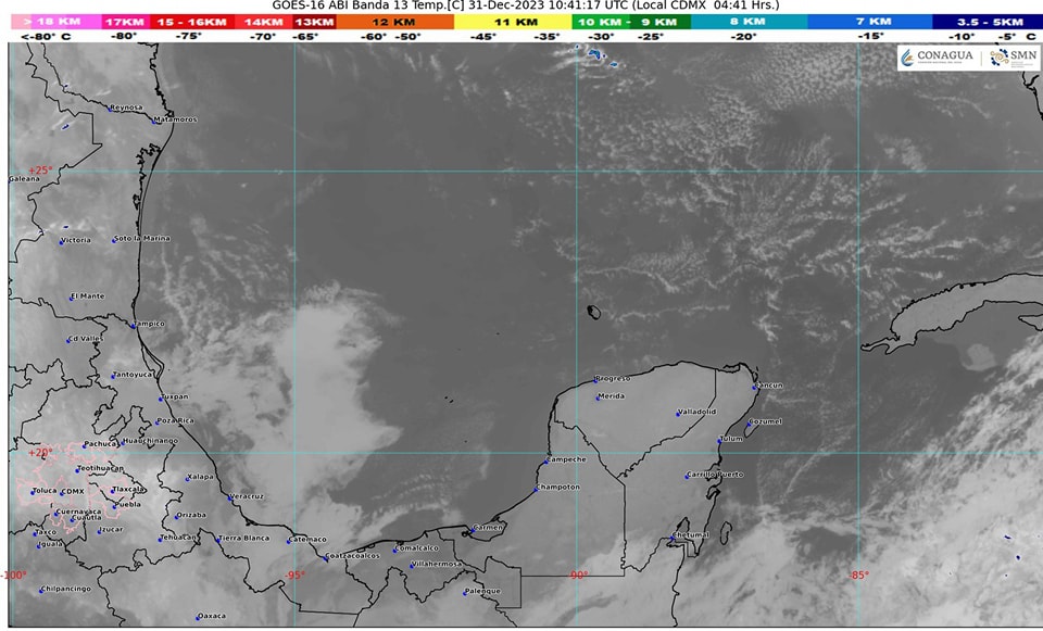 Clima para hoy en Cancún y Quintana Roo nublado y sin precipitaciones