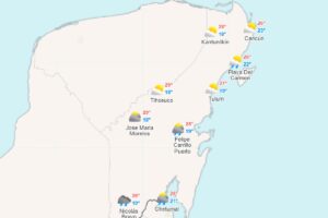 Clima para hoy en Cancun y Quintana Roo posibilidad de chubascos 2