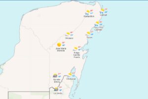 Clima para hoy en Cancun y Quintana Roo presencia de chubascos 2