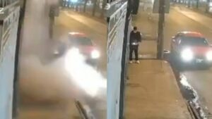 Extorsionador intento colocar explosivo en local y le explota en las manos VIDEO 1