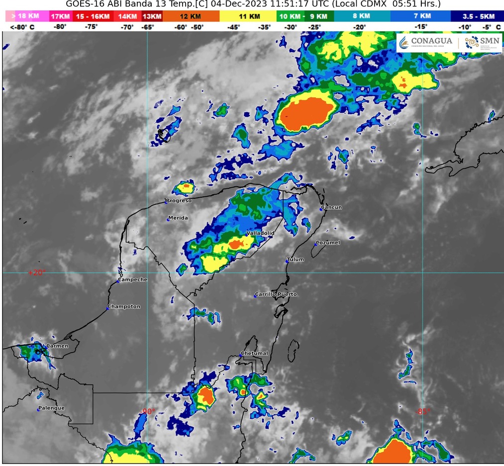 Clima para hoy en Cancún y Quintana Roo: Nublado con lluvias fuertes