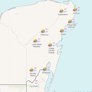 Clima para hoy en Cancún y Quintana Roo: Lluvias puntuales intensas 