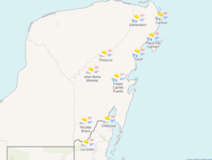 Clima para hoy en Cancún y Quintana Roo: Nublado con probabilidad de lluvias 
