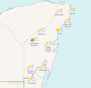 Clima para hoy en Cancún y Quintana Roo: Ambiente fresco y nublado 