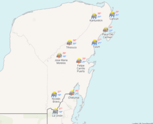 Clima para hoy en Cancún y Quintana Roo: Lluvias puntuales fuertes