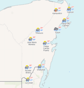 Clima para hoy en Cancún y Quintana Roo: Lluvias fuertes 