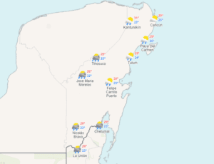 Clima para hoy en Cancún y Quintana Roo: Nublado con lluvias fuertes 