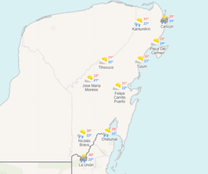 Clima para hoy en Cancún y Quintana Roo: Lluvias puntuales fuertes 