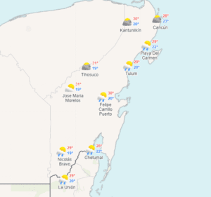 Clima para hoy en Cancún y Quintana Roo: Intervalos de chubascos 