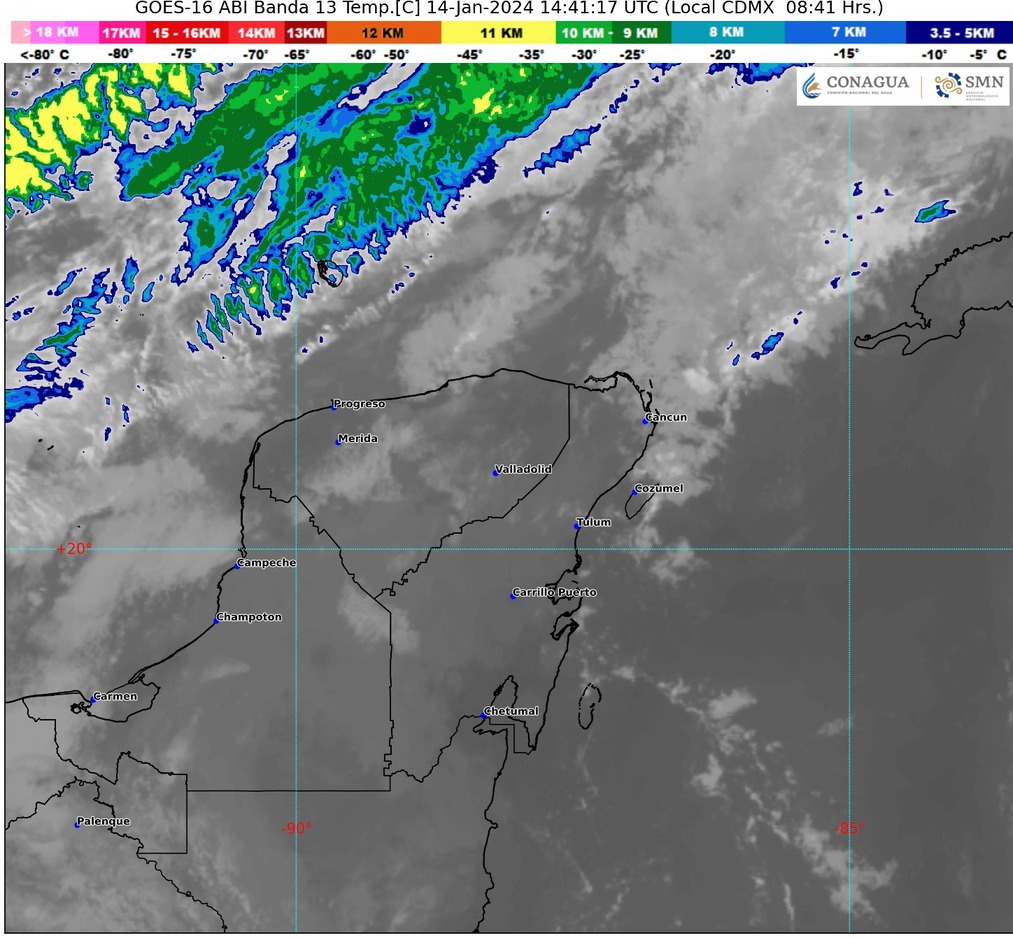 Clima hoy en Cancún y Quintana Roo: Nublado con intervalos de chubascos