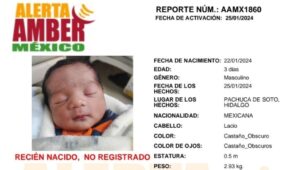 Bebe robado en Hidalgo fue rescatado en el Estado de Mexico1