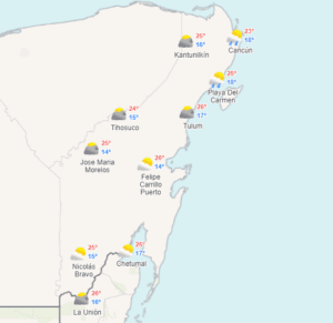 Clima hoy en Cancún y Quintana Roo: Lluvias aisladas