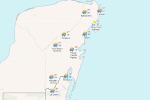 Clima para hoy en Cancun y Quintana Roo domingo con lluvias 1