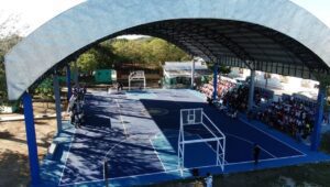 Inauguran canchas deportivas en primaria de Puerto Aventuras