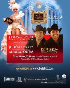 Alfredo Olivas y Julión Álvarez en Carnaval de Mazatlán: ¿Qué cuestan los boletos?