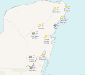 Clima hoy en Cancún y Quintana Roo: Probabilidad de lluvias aisladas 
