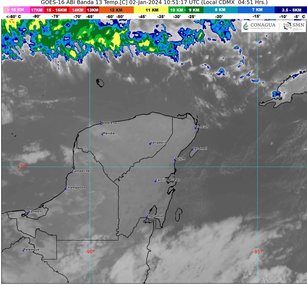 Clima para hoy en Cancún y Quintana Roo: Nublado con ambiente fresco