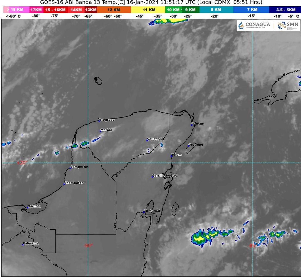 Clima hoy en Cancún y Quintana Roo: Nublado con intervalos de chubascos