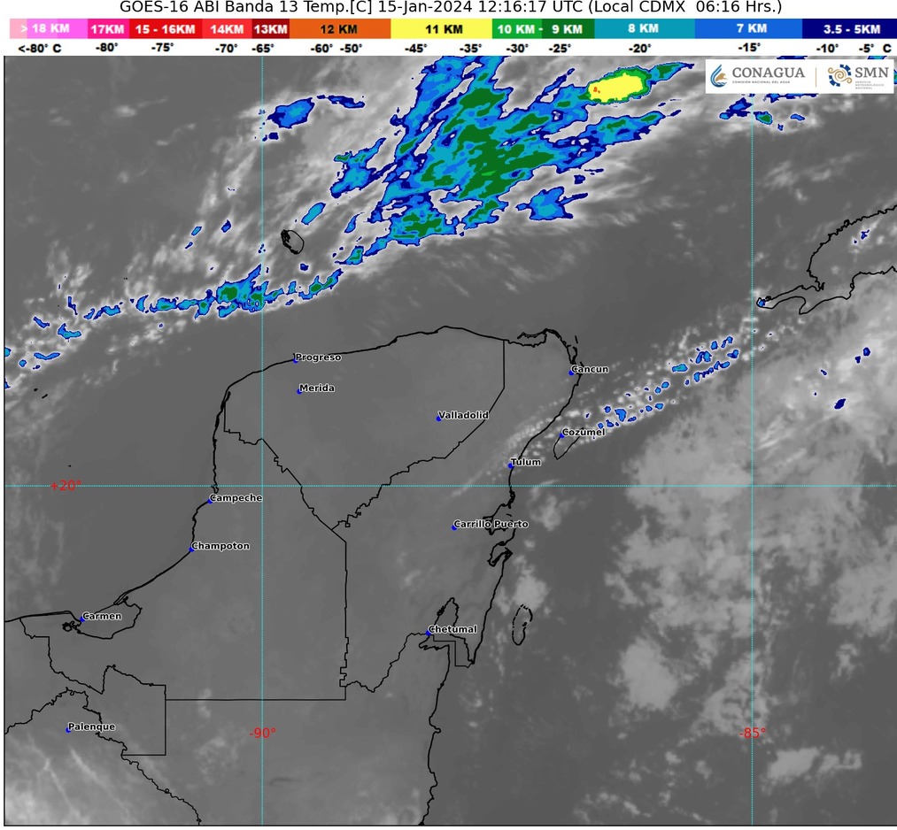 Clima hoy en Cancún y Quintana Roo: Nublado con lluvias aisladas