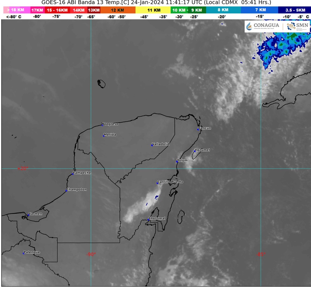 Clima hoy en Cancún y Quintana Roo: Chubascos y vientos de surada