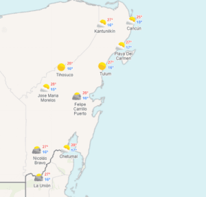 Clima hoy en Cancún y Quintana Roo: Lluvias aisladas