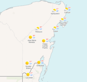 Clima hoy en Cancún y Quintana Roo: Nublado con ambiente fresco