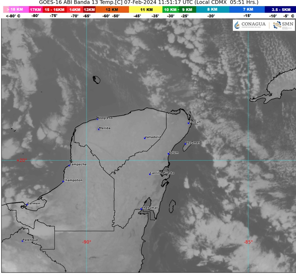 Clima hoy en Cancún y Quintana Roo: Nublado con ambiente fresco