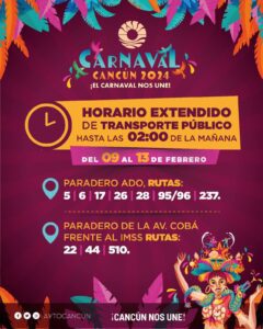 Carnaval de Cancun 2024 Fechas artistas y rutas para transporte