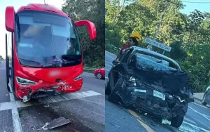 Choque en Tulum deja una persona lesionada y tres muertas