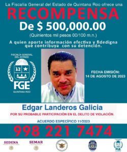 RECOMPENSA a quien ayude con la detención del psiquiatra Edgar Landeros