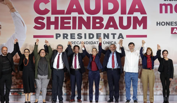 Presenta Claudia Sheinbaum su equipo de campaña; incluye a Marcelo Ebrard