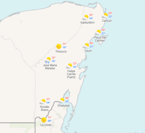 Clima hoy en Cancún y Quintana Roo: Vientos de surada