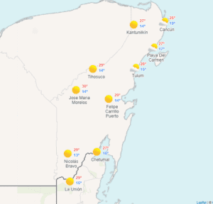 Clima hoy en Cancún y Quintana Roo: Viento de norte