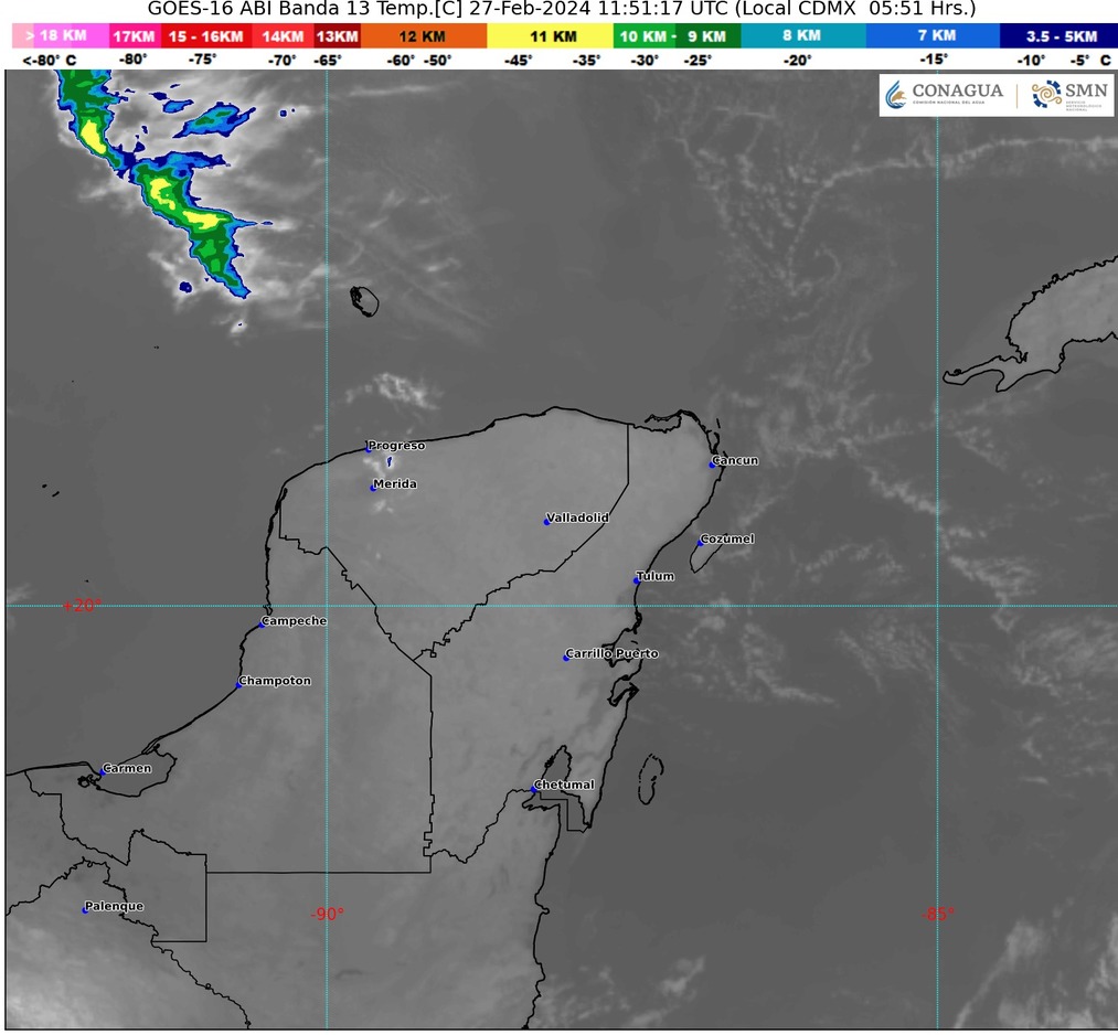 Clima hoy en Cancún y Quintana Roo: Nublado con lluvias aisladas