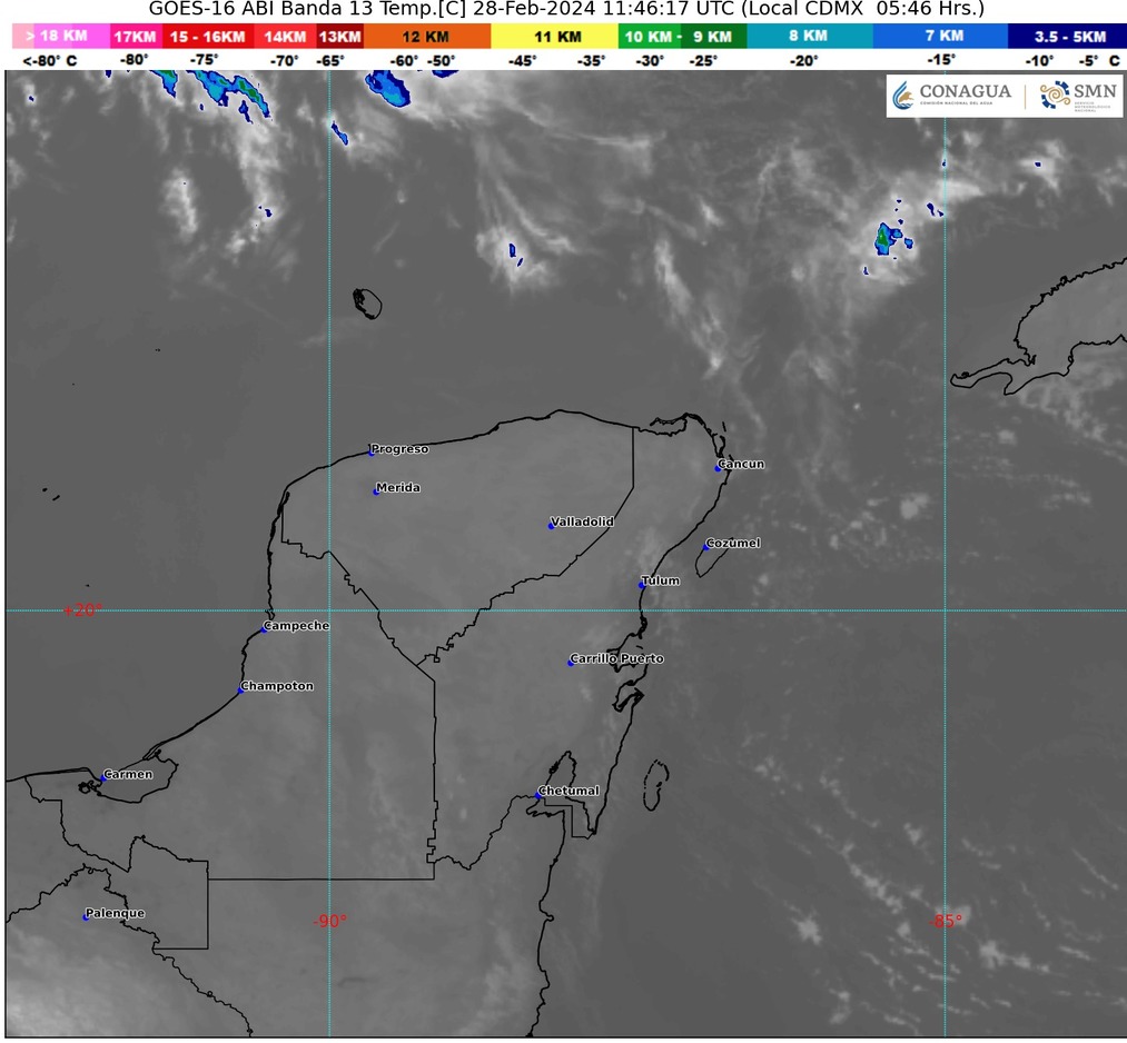 Clima hoy en Cancún y Quintana Roo: Ambiente matutino fresco, cálido por la tarde